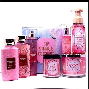 Bath and Bodyworks, champagne and toast gift set combo brand new